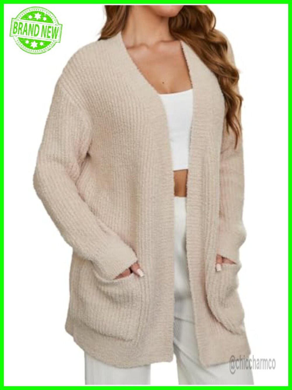 Women's Soft Microfiber Open Front Cardigan with Pockets Long Sleeve Layering